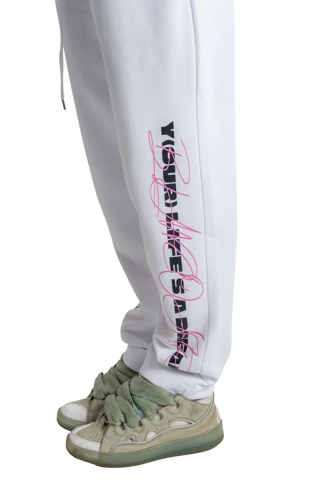 YLAD Pink Accent Baggy Sweatpants