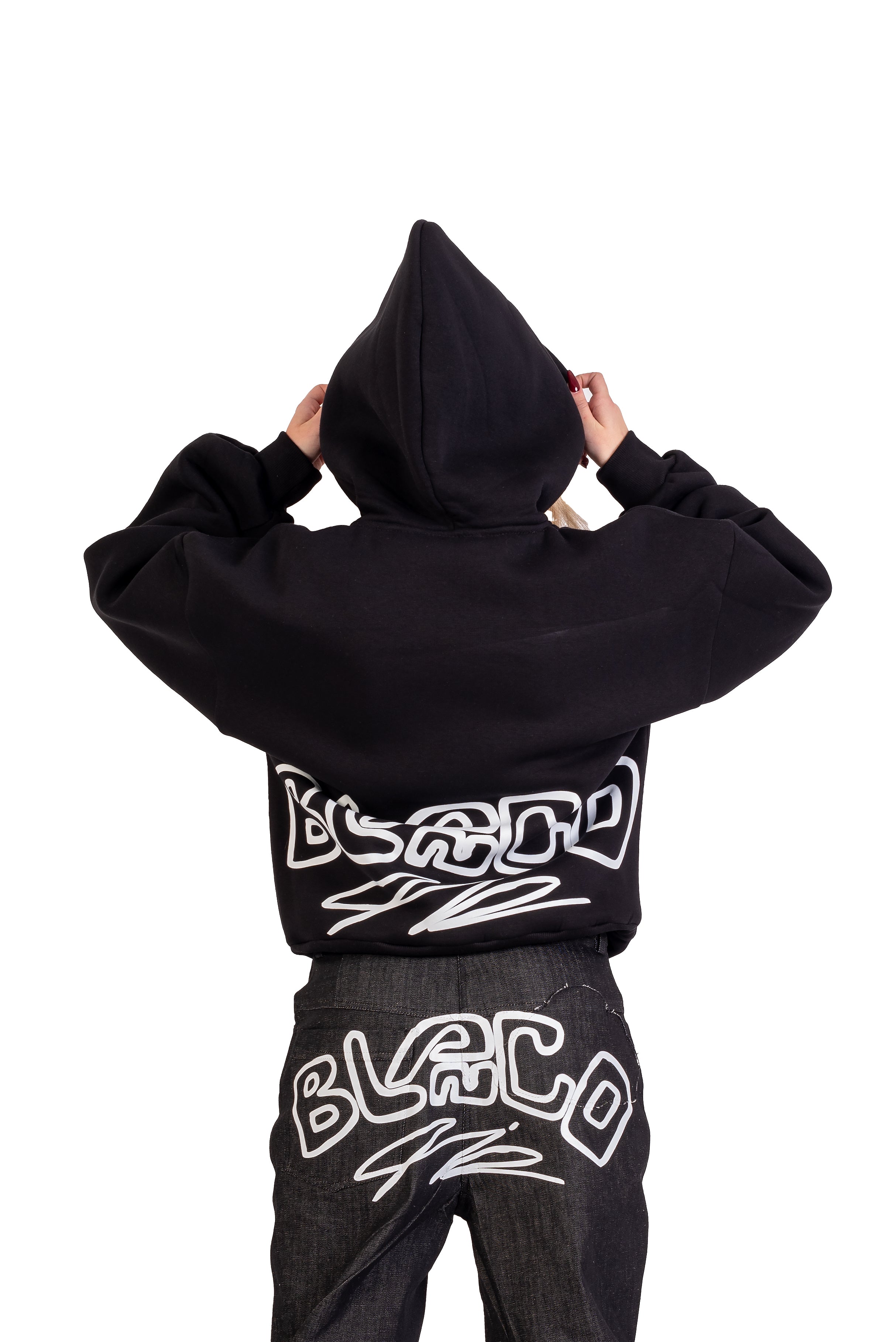 Buy High Quality Women s BLANCO AIR Black Pullover Hoodie BLANCO AIR