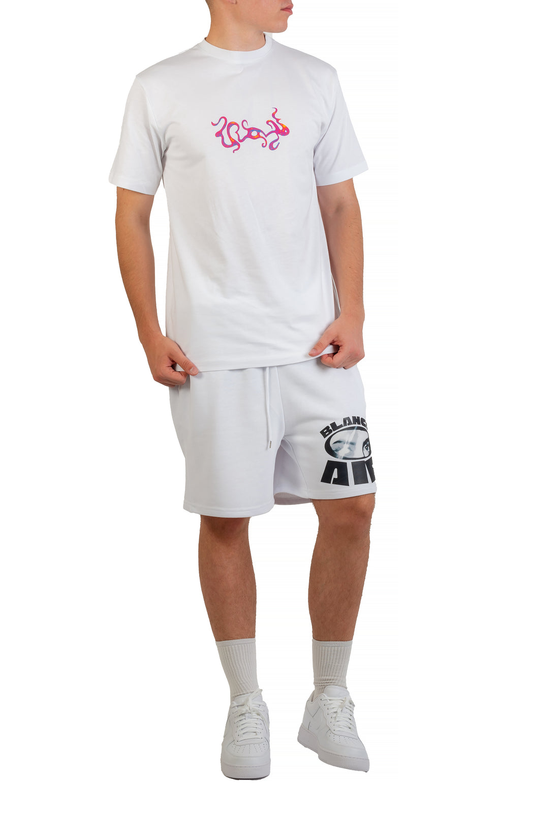 BLANCO AIR "EYES NEVER LIE" Sweatshorts - White