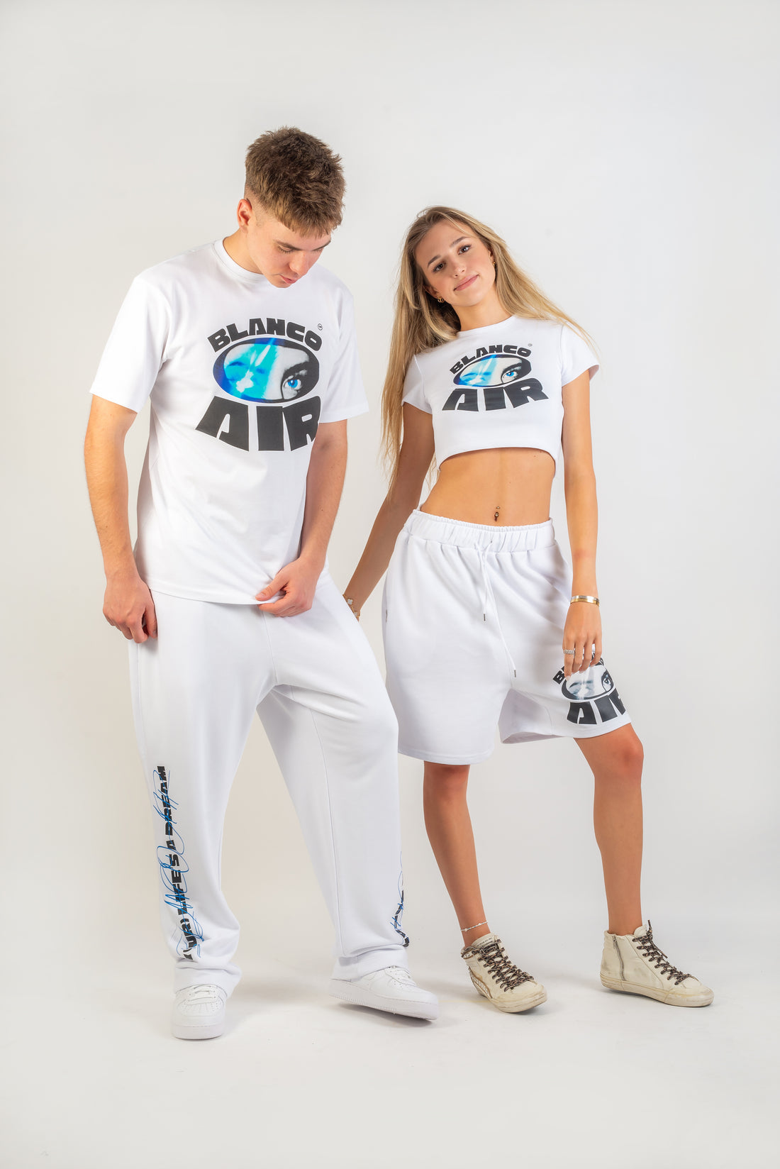 BLANCO AIR "EYES NEVER LIE" Sweatshorts - White